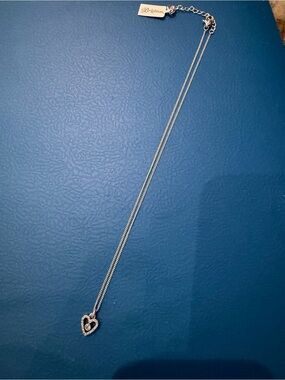 Brighton Silver Heart Pendant Necklace with Crystal Accent